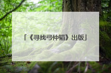 《寻找弓仲韬》出版