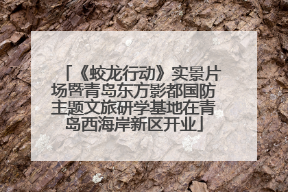 《蛟龙行动》实景片场暨青岛东方影都国防主题文旅研学基地在青岛西海岸新区开业