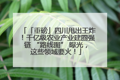 「重磅」四川甩出王炸！千亿级农业产业建圈强链 “路线图” 曝光，这些领域要火！