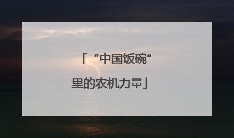 “中国饭碗”里的农机力量