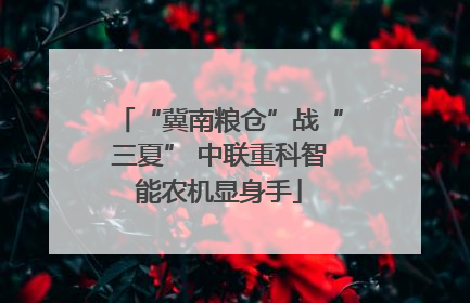 “冀南粮仓”战“三夏” 中联重科智能农机显身手