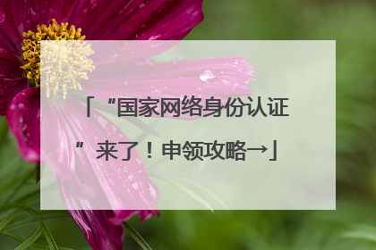 “国家网络身份认证”来了！申领攻略→