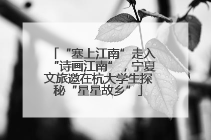 “塞上江南”走入“诗画江南”，宁夏文旅邀在杭大学生探秘“星星故乡”