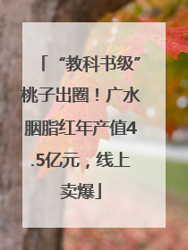 “教科书级”桃子出圈！广水胭脂红年产值4.5亿元，线上卖爆