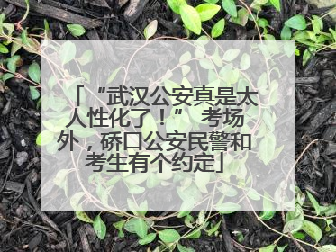 “武汉公安真是太人性化了！” 考场外，硚口公安民警和考生有个约定