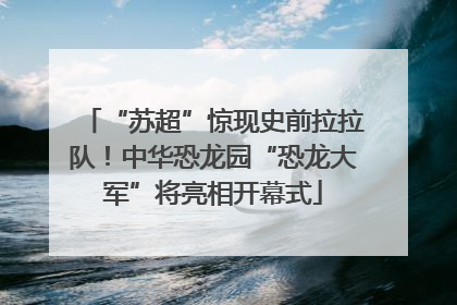“苏超”惊现史前拉拉队！中华恐龙园“恐龙大军”将亮相开幕式