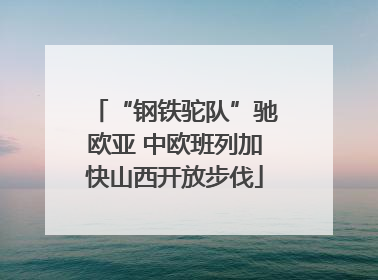 “钢铁驼队”驰欧亚 中欧班列加快山西开放步伐