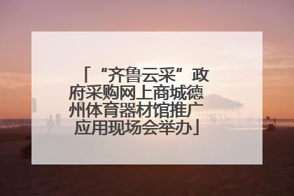 “齐鲁云采”政府采购网上商城德州体育器材馆推广应用现场会举办