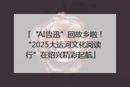 “AI鲁迅”回故乡啦！“2025大运河文化阅读行”在绍兴精彩起航