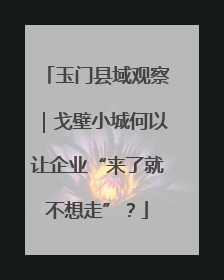 玉门县域观察｜戈壁小城何以让企业“来了就不想走”？