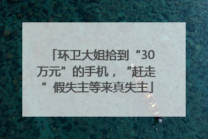 环卫大姐拾到“30万元”的手机，“赶走”假失主等来真失主