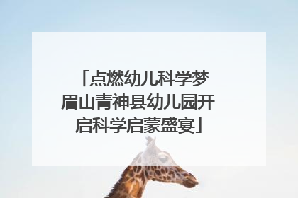 点燃幼儿科学梦 眉山青神县幼儿园开启科学启蒙盛宴
