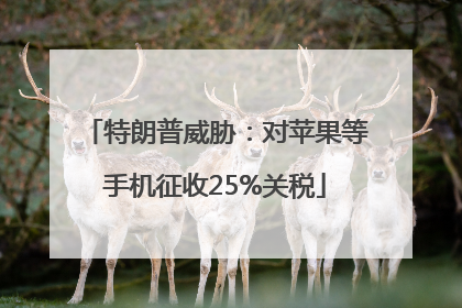 特朗普威胁：对苹果等手机征收25%关税