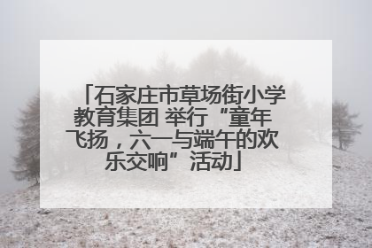 石家庄市草场街小学教育集团 举行“童年飞扬，六一与端午的欢乐交响”活动