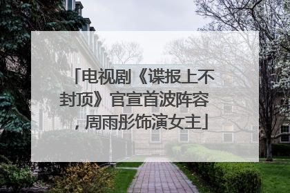 电视剧《谍报上不封顶》官宣首波阵容，周雨彤饰演女主