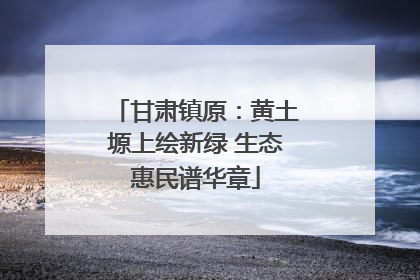 甘肃镇原：黄土塬上绘新绿 生态惠民谱华章