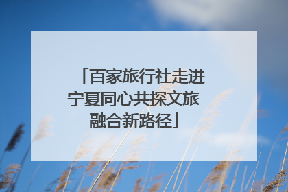 百家旅行社走进宁夏同心共探文旅融合新路径