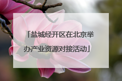 盐城经开区在北京举办产业资源对接活动