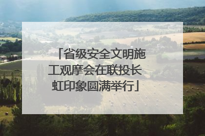 省级安全文明施工观摩会在联投长虹印象圆满举行