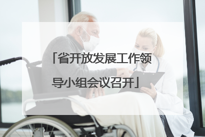 省开放发展工作领导小组会议召开