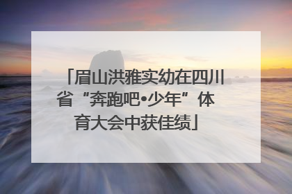 眉山洪雅实幼在四川省“奔跑吧•少年”体育大会中获佳绩