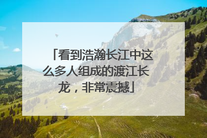 看到浩瀚长江中这么多人组成的渡江长龙，非常震撼