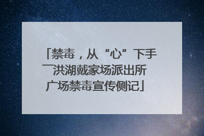 禁毒，从“心”下手――洪湖戴家场派出所广场禁毒宣传侧记