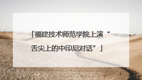 福建技术师范学院上演“舌尖上的中印尼对话”