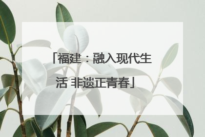 福建：融入现代生活 非遗正青春