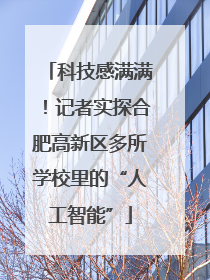 科技感满满！记者实探合肥高新区多所学校里的“人工智能”