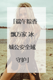 端午粽香飘万家 冰城公安全域守护