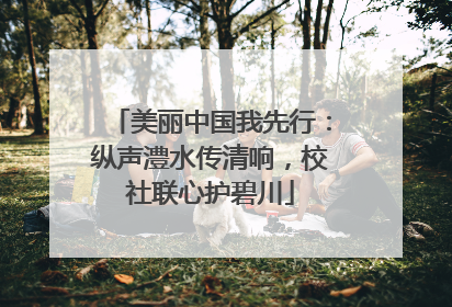 美丽中国我先行：纵声澧水传清响，校社联心护碧川