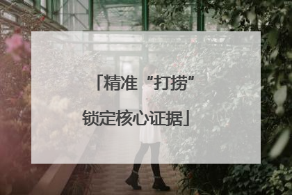 精准“打捞”锁定核心证据