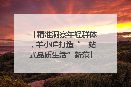 精准洞察年轻群体，羊小咩打造“一站式品质生活”新范