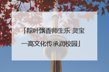 粽叶飘香师生乐 灵宝一高文化传承润校园
