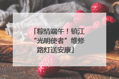粽情端午！镇江“光明使者”维修路灯送安康