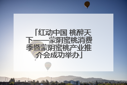 红动中国 桃醉天下——蒙阴蜜桃消费季暨蒙阴蜜桃产业推介会成功举办