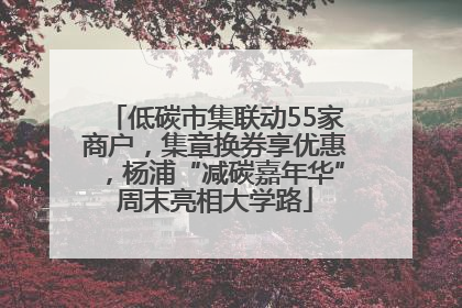 低碳市集联动55家商户，集章换券享优惠，杨浦“减碳嘉年华”周末亮相大学路