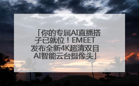 你的专属AI直播搭子已就位！EMEET发布全新4K超清双目AI智能云台摄像头