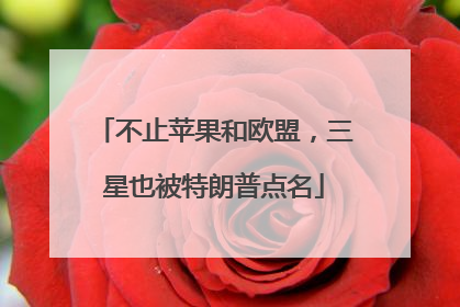 不止苹果和欧盟，三星也被特朗普点名