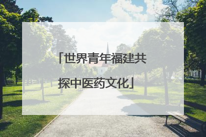 世界青年福建共探中医药文化