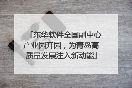 东华软件全国副中心产业园开园，为青岛高质量发展注入新动能