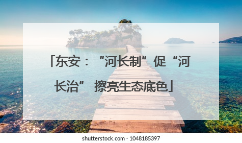 东安：“河长制”促“河长治” 擦亮生态底色