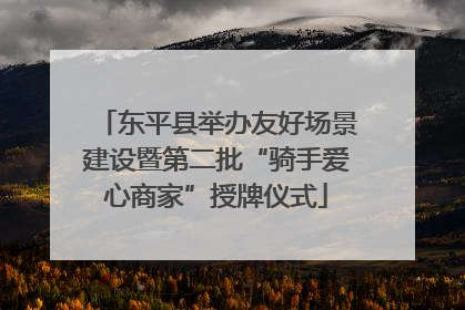 东平县举办友好场景建设暨第二批“骑手爱心商家”授牌仪式