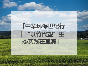 中华环保世纪行｜“以竹代塑”生态实践在宜宾