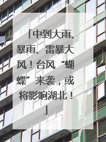 中到大雨、暴雨、雷暴大风！台风“蝴蝶”来袭，或将影响湖北！