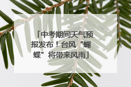 中考期间天气预报发布！台风“蝴蝶”将带来风雨
