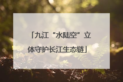 九江“水陆空”立体守护长江生态链