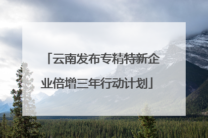 云南发布专精特新企业倍增三年行动计划