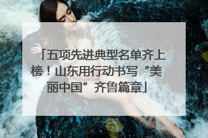 五项先进典型名单齐上榜！山东用行动书写“美丽中国”齐鲁篇章
